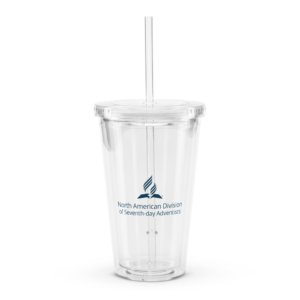 Clear plastic tumbler